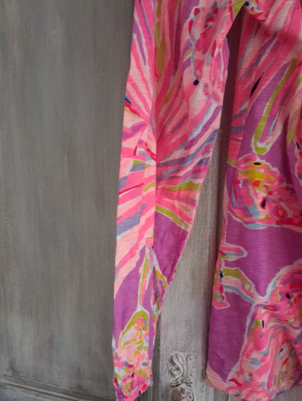 Lilly Pulitzer Pink & Purple Abstract Floral Off-Shoulder Top - Picture 4 of 4